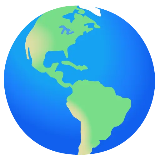 地球儀アメリカ大陸