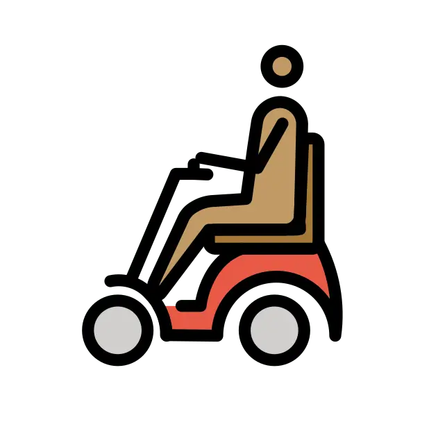 Person In Motorized Wheelchair: Medium Skin Tone