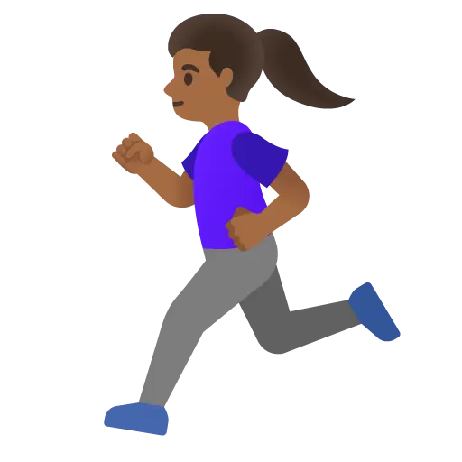 Woman Running: Medium-Dark Skin Tone