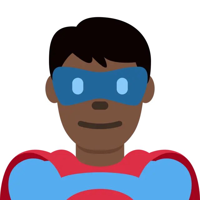 Man Superhero: Dark Skin Tone