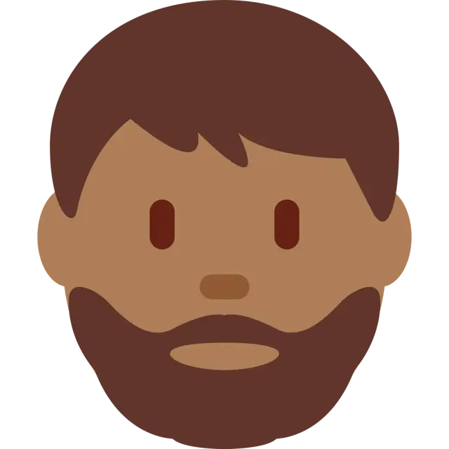 Man: Medium-Dark Skin Tone, Beard