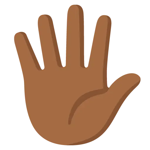 Hand with Fingers Splayed: Medium-Dark Skin Tone