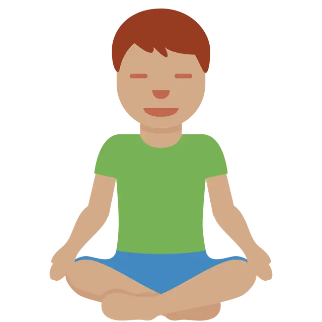 Man In Lotus Position: Medium Skin Tone