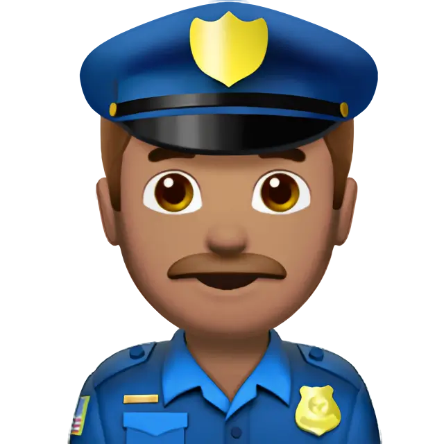 Man Police Officer: Medium Skin Tone