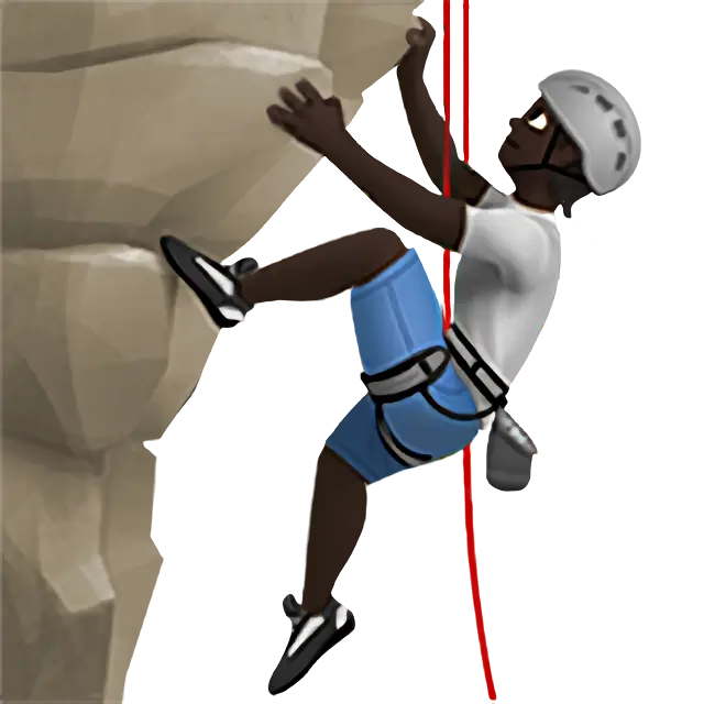 Person Climbing: Dark Skin Tone