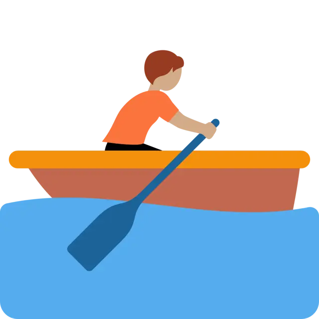 Person Rowing Boat: Medium Skin Tone