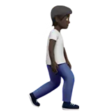 Person Walking Facing Right: Dark Skin Tone