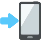 Mobile Phone with Rightwards Arrow At Left