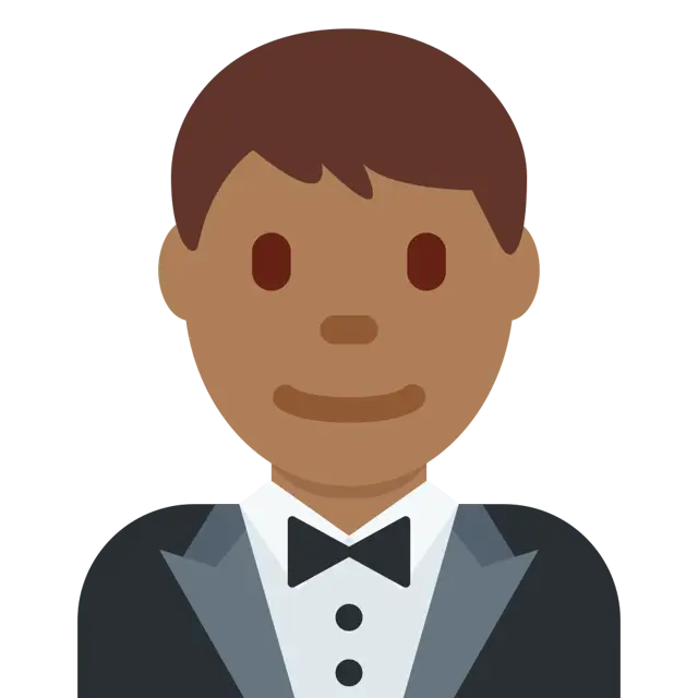 Man In Tuxedo: Medium-Dark Skin Tone