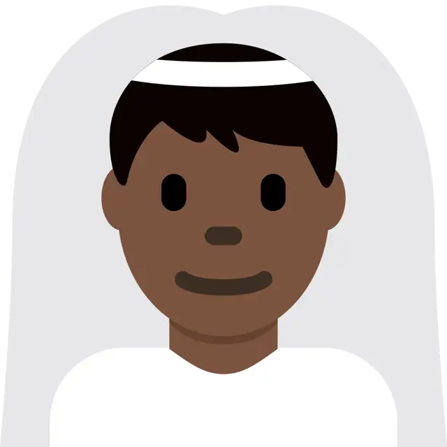 Man With Veil: Dark Skin Tone