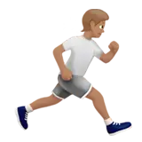 Person Running Facing Right: Medium Skin Tone