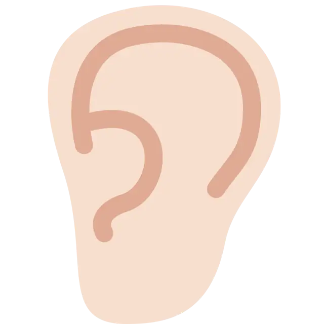 Ear: Light Skin Tone