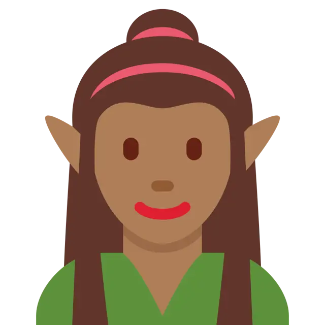 Woman Elf: Medium-Dark Skin Tone