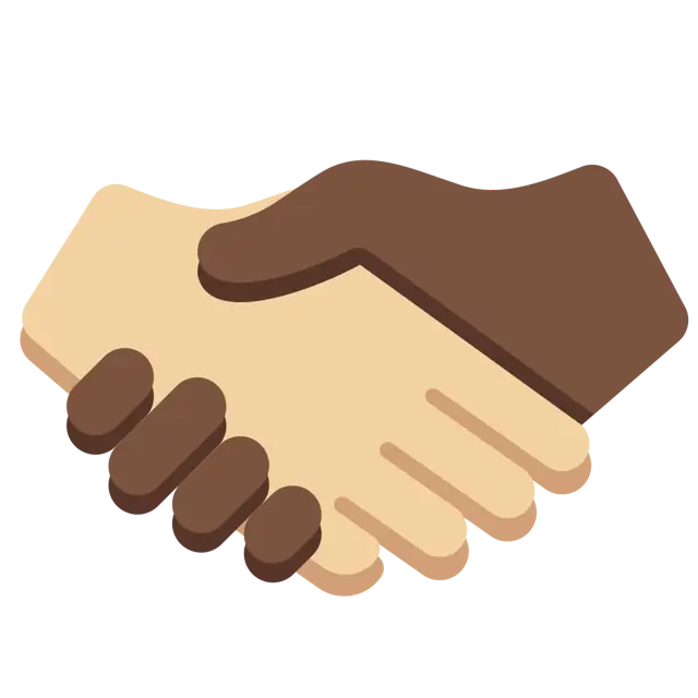 Handshake: Medium-Light Skin Tone, Dark Skin Tone