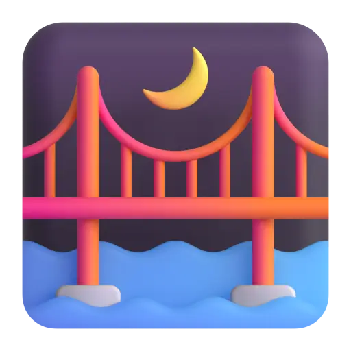 रात में पुल