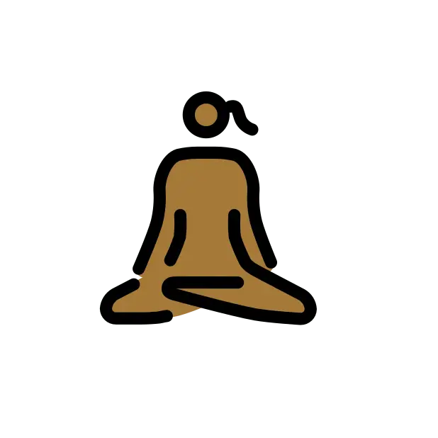 Woman In Lotus Position: Medium-Dark Skin Tone