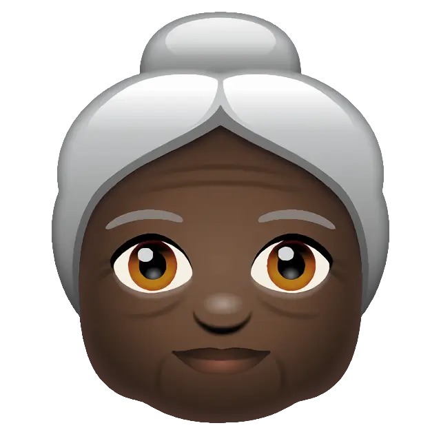 Old Woman: Dark Skin Tone