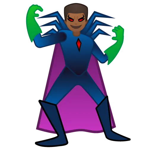 Man Supervillain: Medium-Dark Skin Tone