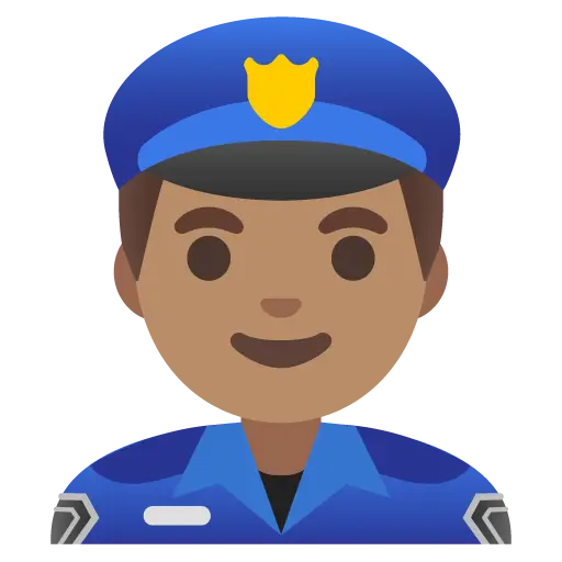 Man Police Officer: Medium Skin Tone