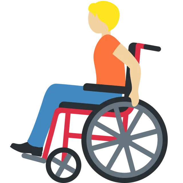 Person In Manual Wheelchair: Medium-Light Skin Tone