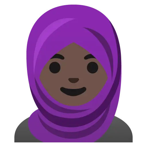 Woman with Headscarf: Dark Skin Tone