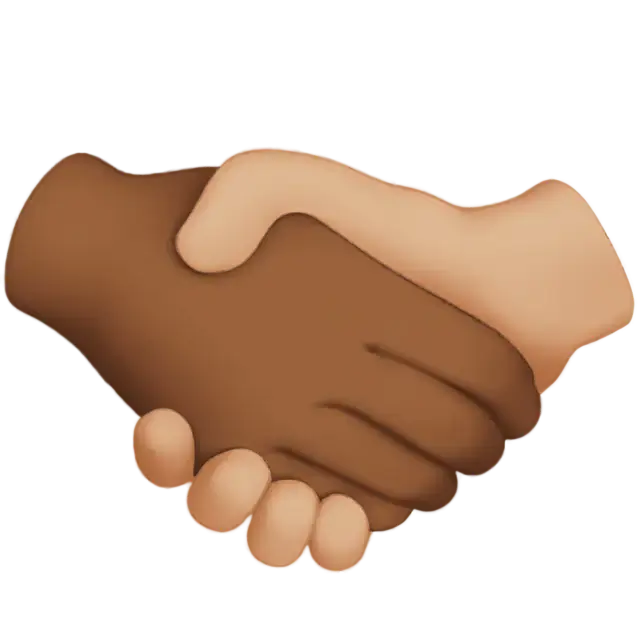 Handshake: Medium-Dark Skin Tone, Medium-Light Skin Tone