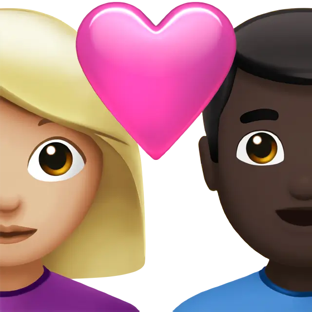 Couple with Heart: Woman, Man, Medium-Light Skin Tone, Dark Skin Tone