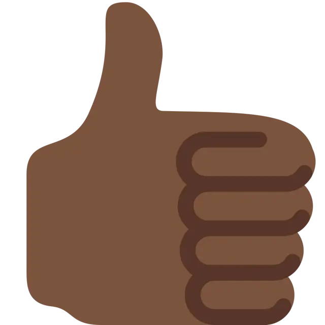 Thumbs Up: Dark Skin Tone