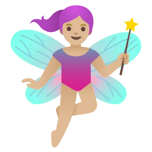 Woman Fairy: Medium-Light Skin Tone