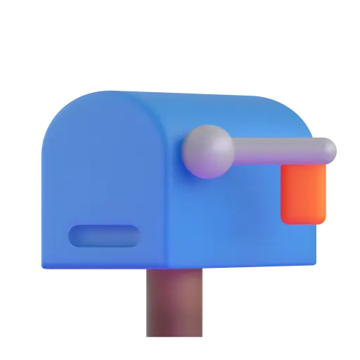 Закрытый почтовый ящик с опущенным флажком