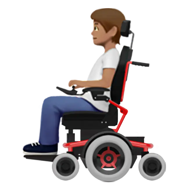 Person in Motorized Wheelchair: Medium Skin Tone