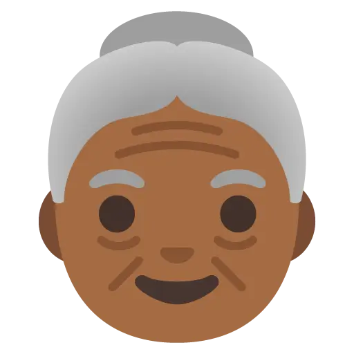 Old Woman: Medium-Dark Skin Tone