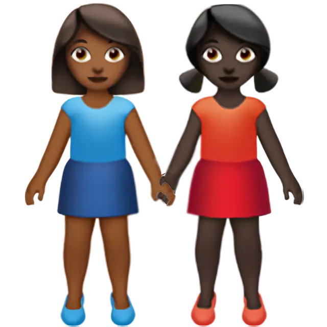 Women Holding Hands: Medium-Dark Skin Tone, Dark Skin Tone