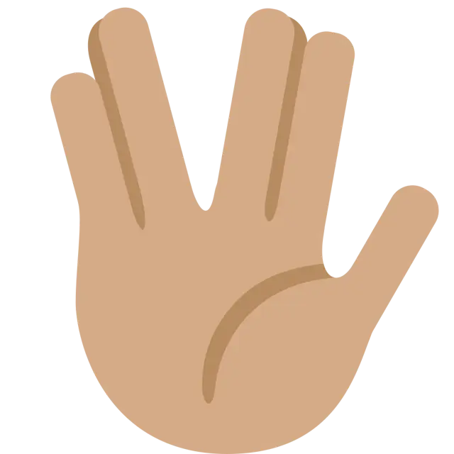 Vulcan Salute: Medium Skin Tone