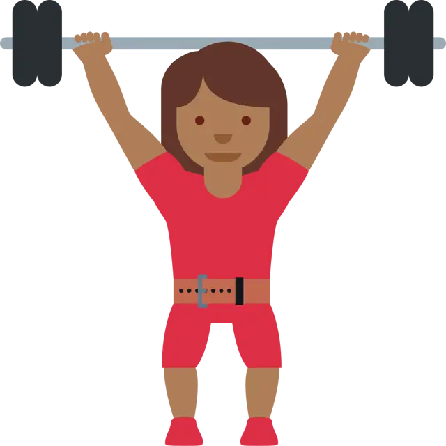 Woman Lifting Weights: Medium-Dark Skin Tone