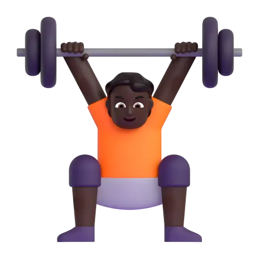 Person Lifting Weights: Dark Skin Tone