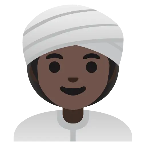 Woman Wearing Turban: Dark Skin Tone