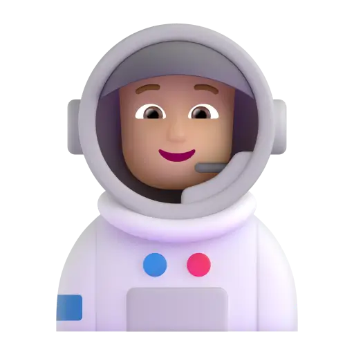 Astronaut: Medium-Light Skin Tone