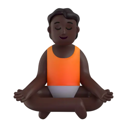 Person in Lotus Position: Dark Skin Tone