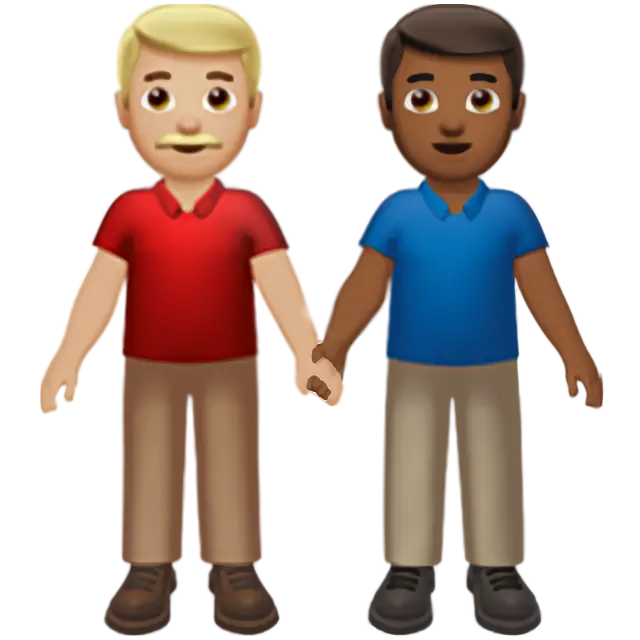 Men Holding Hands: Medium-Light Skin Tone, Medium-Dark Skin Tone