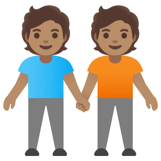 People Holding Hands: Light Skin Tone, Medium Skin Tone