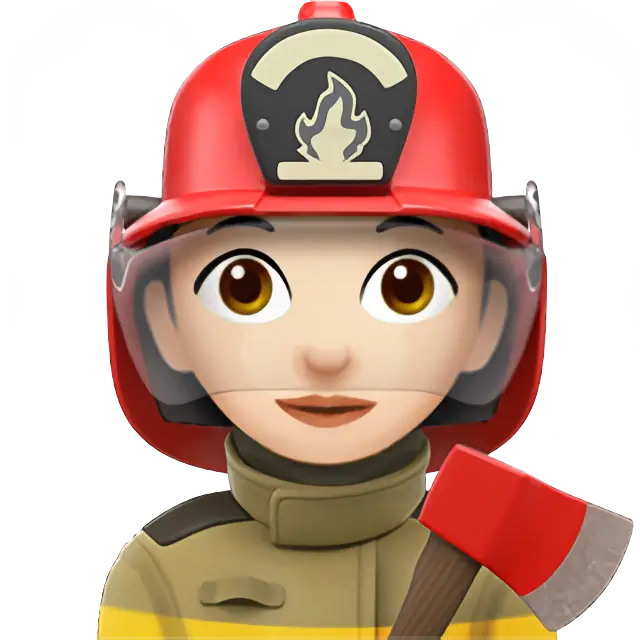 Woman Firefighter: Light Skin Tone