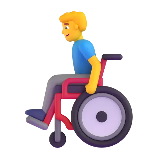 Man in Manual Wheelchair