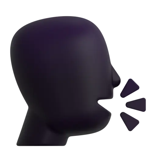 Speaking Head In Silhouette