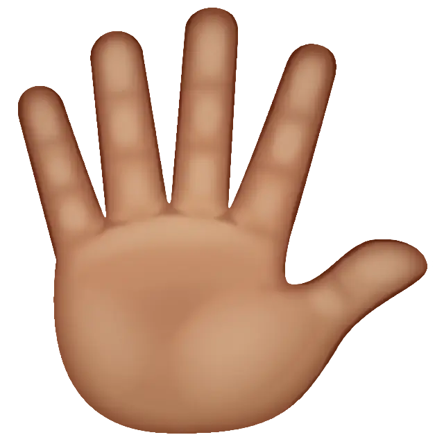 Hand With Fingers Splayed: Medium Skin Tone