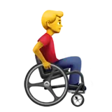 Man in Manual Wheelchair Facing Right