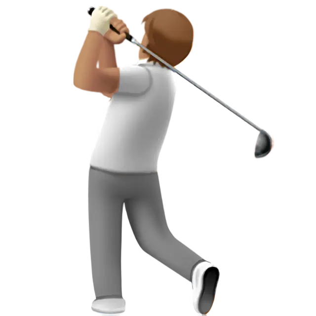 Person Golfing: Medium Skin Tone