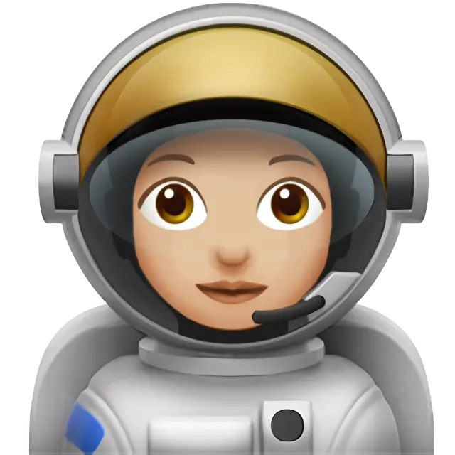 Woman Astronaut: Medium-Light Skin Tone