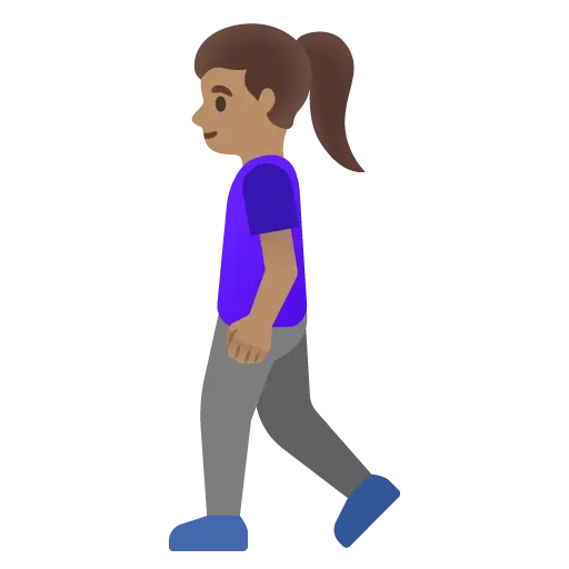 Woman Walking: Medium Skin Tone