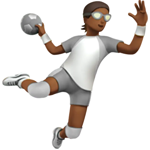 Person Playing Handball: Medium-Dark Skin Tone